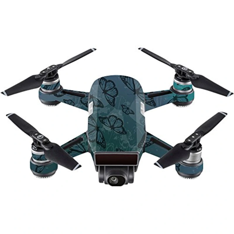 MightySkins Skin Compatible with DJI Spark Mini – Dark Butterfly | Protective, Durable, and Unique Vinyl Decal wrap Cover | Easy to Apply, Remove, and Change Styles | Made in The USA